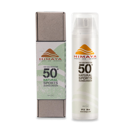 HIMAYA Natural Sunscreen SPF 50+ - 200ml – Mineral - Zinc - Reef Safe -Refillable - UVA UVB Himaya