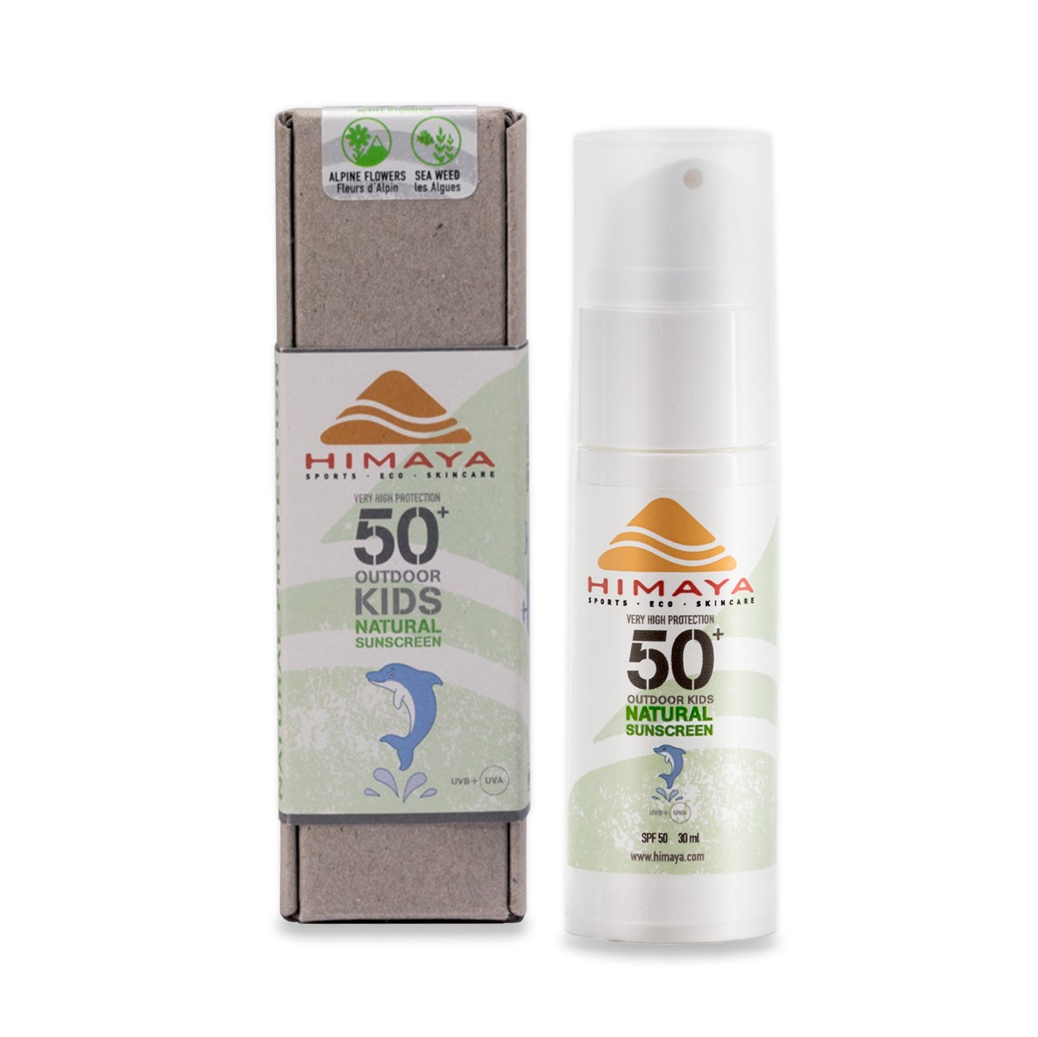 HIMAYA Natural Sunscreen Kids SPF 50+ 30ml – Mineral - Zinc - Reef Safe -Refillable Himaya