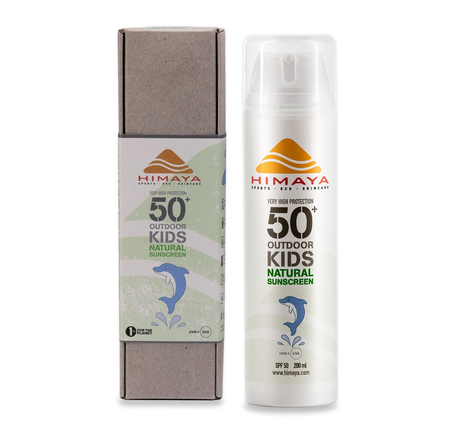 HIMAYA Natural Sunscreen Kids SPF 50+ 200ml – Mineral - Zinc - Reef Safe -Refillable Himaya